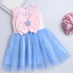 The Magic Wand Girls Round Neck Sleeveless Gathered Fit & Flare Dress-image-32