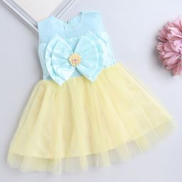 The Magic Wand Girls Round Neck Sleeveless Gathered Fit & Flare Dress-image-93