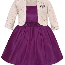Wish Karo Sequinned Satin Fit & Flare Dress-image-47