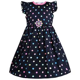 Wish Karo Polka Dot Print Satin Fit & Flare Dress-picture-22