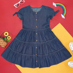 YU by Pantaloons Girls Pure Cotton Fit and Flare Dress-image-71