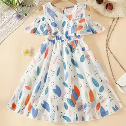 BAESD Girls Floral Printed Georgette Fit & Flare Dress-image-29