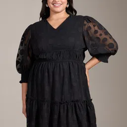 20Dresses Puff Sleeve Fit & Flare Dress-31
