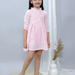 Ka-mee Girls Printed Fit & Flare Dress-54