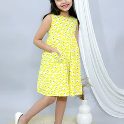 Ka-mee Girls Floral Printed Fit & Flare Dress-18