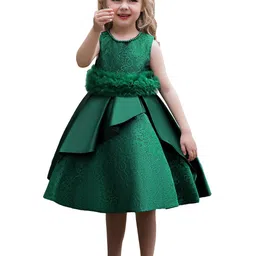 StyleCast Girls Green Print Applique Fit & Flare Dress-image-81