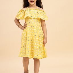 BAESD Floral Printed Shoulder Straps Fit & Flare Dress-image-101