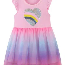 StyleCast Tie and Dye Print Flutter Sleeve Fit & Flare Dress-5