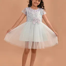 LilPicks Girls Embellished Sequined Fit & Flare Dress-image-47