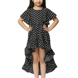BAESD Polka Dot Print Flared Sleeve Fit & Flare Dress-image-5