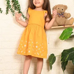Beebay Floral Embroidered Frill Sleeve Dress-picture-32