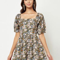 HOUSE OF S Black Floral Dress-image-48