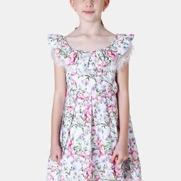 One Friday Girls Pink Floral Dress-picture-29