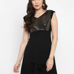 Taurus Embellished Sequinned Detailed A-Line Dress-picture-5