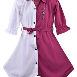 Wish Karo Girls Purple Shirt Dress-image-41