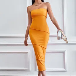 StyleCast Yellow Off-Shoulder Bodycon Maxi Dress-image-51
