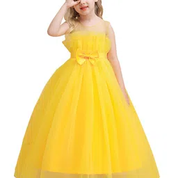 StyleCast Girls Round Neck Sleeveless Semi Sheer Flared Maxi Dress-7