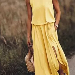 StyleCast Round Neck Sleeveless Maxi Dress-image-32