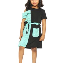 Stylo Bug Girls Green & Black A-Line Dress-image-67