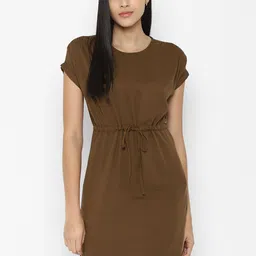 Allen Solly Woman Brown A-Line Dress-picture-53