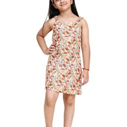BAESD Infant Girls Conversational Printed Linen A-Line Dress-image-95