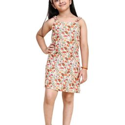 BAESD Infant Girls Conversational Printed Linen A-Line Dress-image-96
