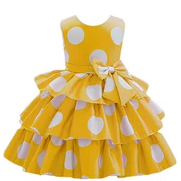 BAESD Kids-Girls Geometric Print Satin Empire Party Dress-picture-55