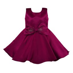 Wish Karo Girls Maroon Fit and Flare Dress-picture-41