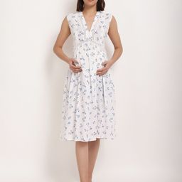 Ranng Maternity Floral Printed Dress-picture-45