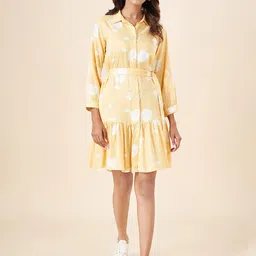 AKKRITI BY PANTALOONS Floral Printed Shirt Dress-image-96