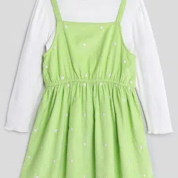 Somersault Girls Polka Dot Printed Corduroy Pure Cotton A-Line Dress-picture-15