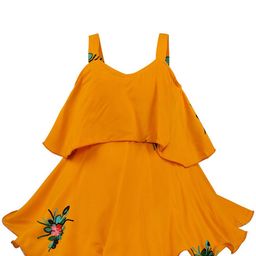 Wish Karo Girls Floral Embroidered  A-Line Dress-picture-9