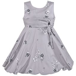 Wish Karo Grey Embellished Frock  Dress-47