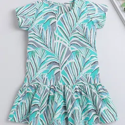 The Magic Wand Girls Tropical Printed Cotton Drop-Waist Dress-picture-54