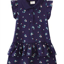 LULU & SKY Floral Print Peter Pan Collar Drop-Waist Dress-image-72