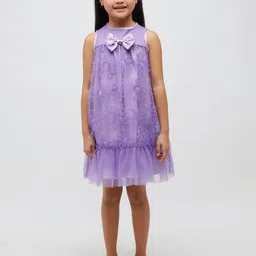 One Friday Purple Peter Pan Collar A-Line Dress-image-80