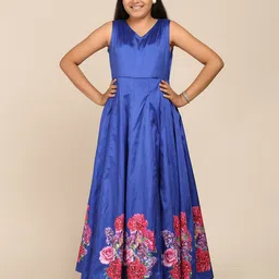 Bitiya by Bhama Blue Floral Maxi Dress-image-17