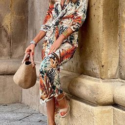 StyleCast Beige & Green Floral Printed Maxi Dress-image-32