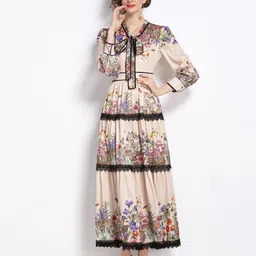 JC Collection Multicoloured Floral Printed Maxi Dress-image-75