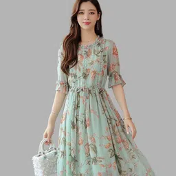JC Collection Green Floral Midi Dress-picture-25