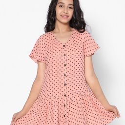 TeenTrums Girls A-Line Mini Cotton Dress-image-77
