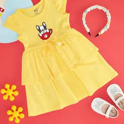 YU by Pantaloons Girls Extended Sleeves A-Line Cotton Dress-image-82