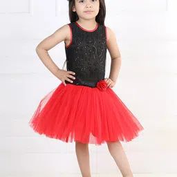 Toy Balloon kids Girls Embellished Sequined Net Dress-image-49