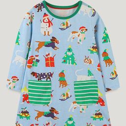 StyleCast Printed Long Sleeves Cotton A-Line Dress-image-63