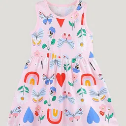 StyleCast Printed Sleeveless Cotton A-Line Dress-image-78