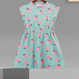 HELLCAT Girls Graphic Printed A-Line Cotton Dress-picture-58