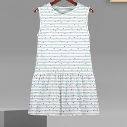 HELLCAT Girls Printed Drop-Waist Cotton Dress-image-71