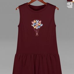 HELLCAT Girls Pack Of 2 Cotton Printed Drop-Waist Dress-image-79