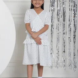 MINI & MING Girls Polka Dot Printed Warp Dress-image-66