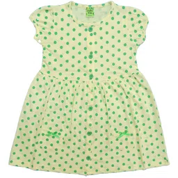 Clothe Funn Girls Polka Dot Printed Cotton A-Line Dress-picture-33